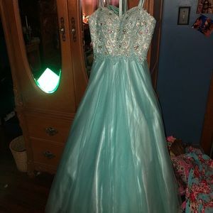 light blue prom/homecoming dress